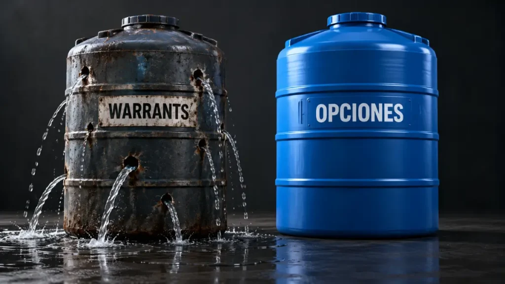 warrants vs opciones Opcionescallyput.com